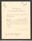 k.k. naturhistorisches Hofmuseum, Intendanzakten 1885-1896 (Hauer), Aktenzahl Z.356/1889, Seite 1